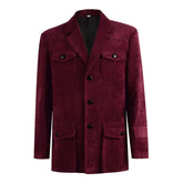 Doctor Who Fourth 4th Doctor Tom Baker Dark Red Corduroy Coat Cosplay Costume - ACcosplay